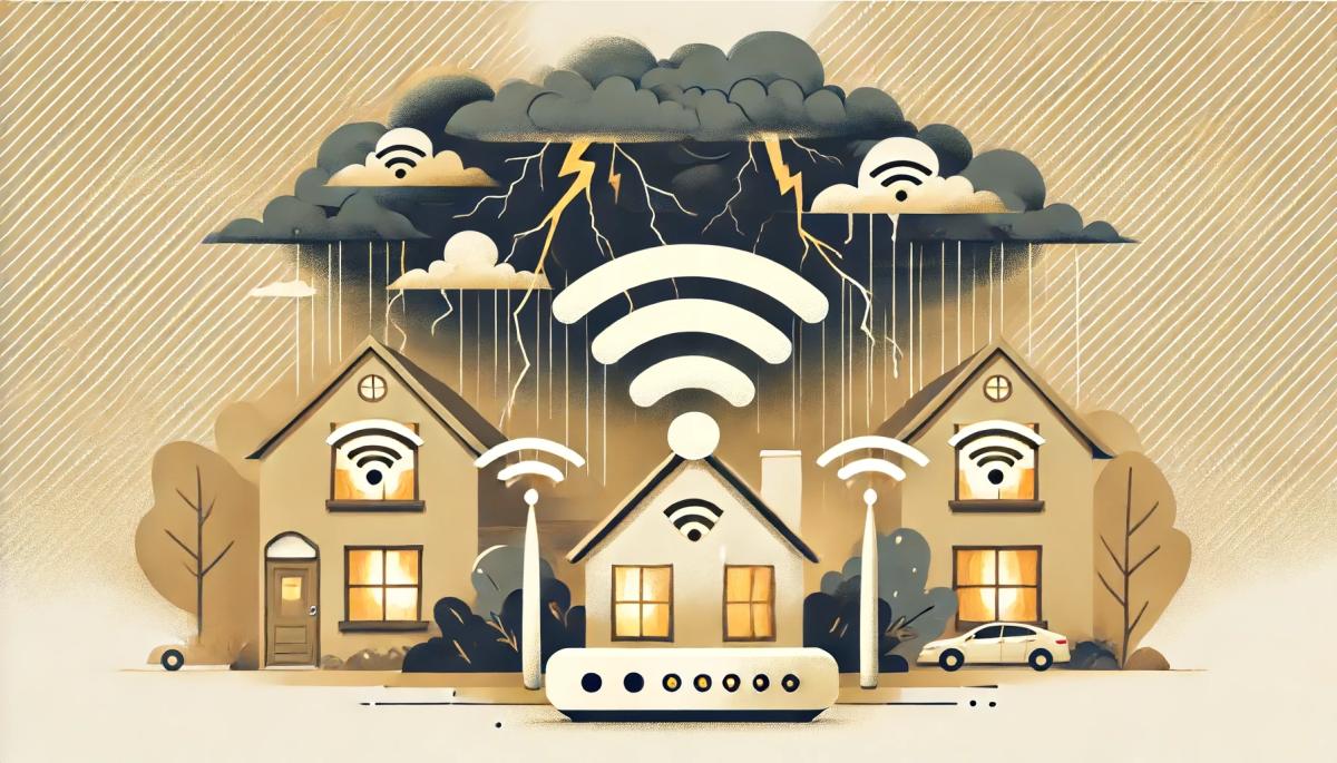 Does the storm affect the quality of the internet connection?